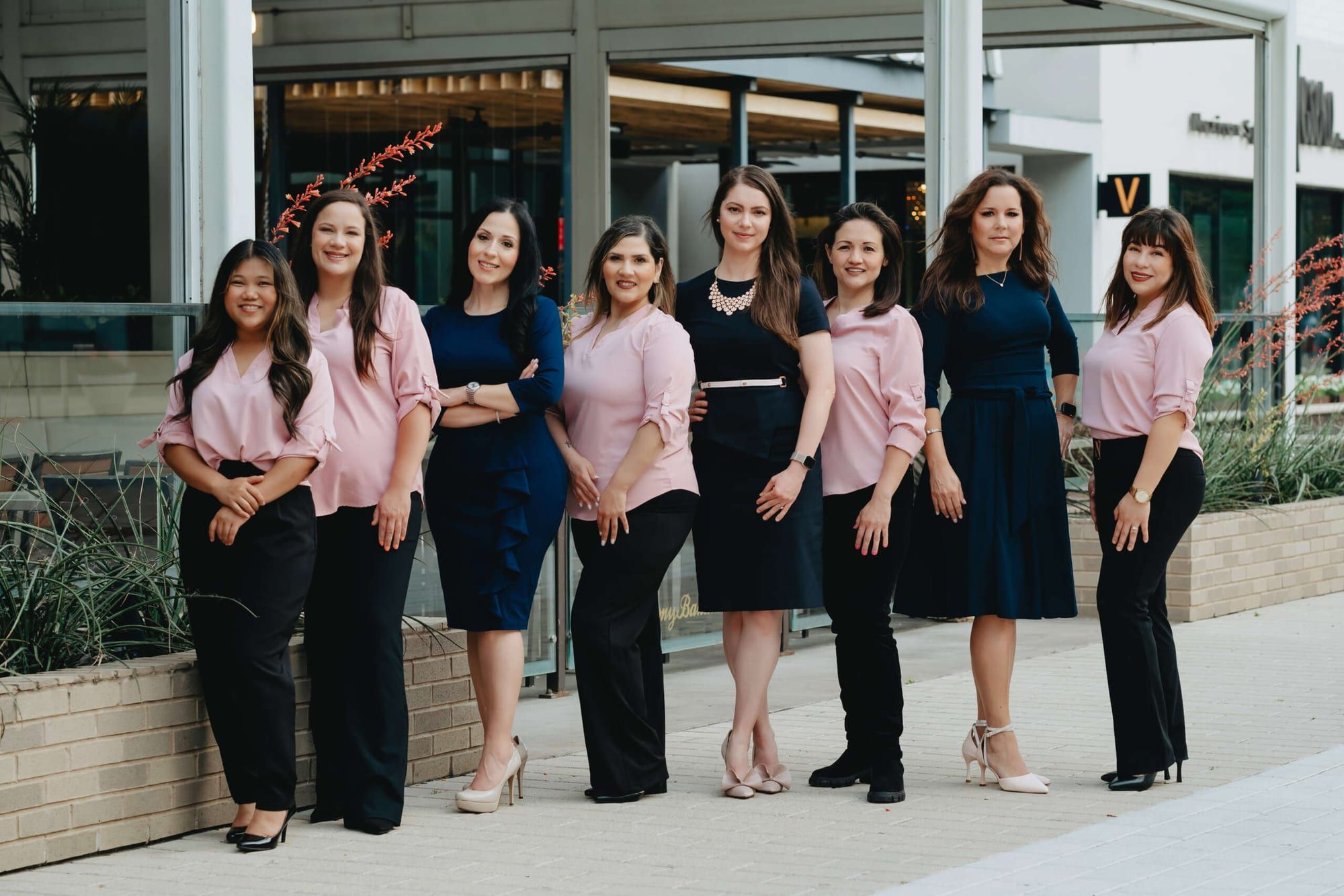 The doctors and team of West Frisco Dental and Implants outside the office